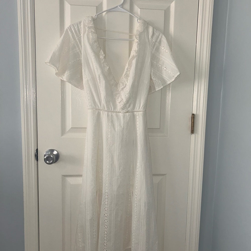 Finders Keepers Ivory Lace Maxi Dress